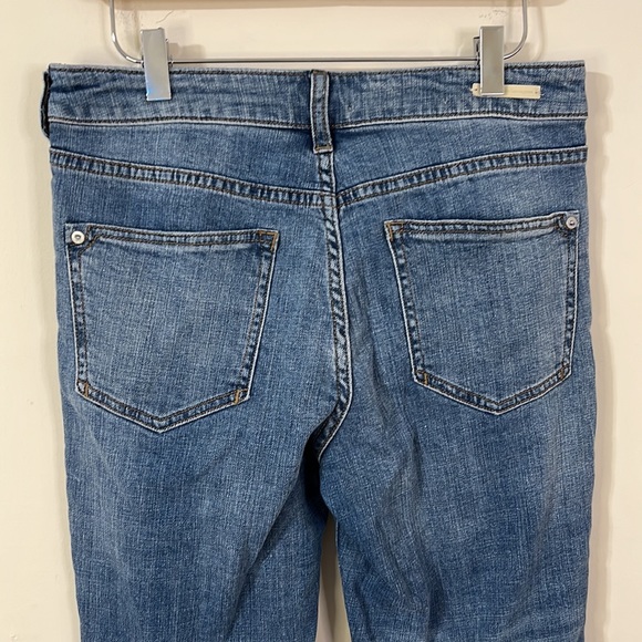 Pilcro and the Letterpress Flare Flounce Floral Hem Bell Bottom Jeans Size 27 - Picture 8 of 10